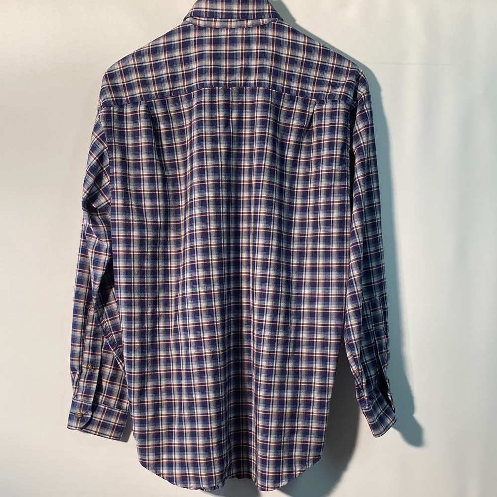 Pendleton 100% Wool Blue, Red and White Checkered Casual Shirt - Picture 3 of 8